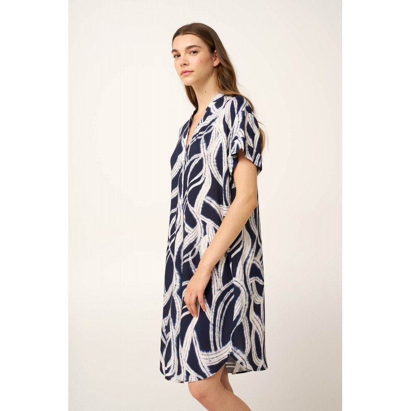 Καλοκαιρινό Φόρεμα από Ποπλίνα με V BLUE (24415-BLUE) Καλοκαιρινό Φόρεμα από Ποπλίνα με V BLUE (24415-BLUE)
