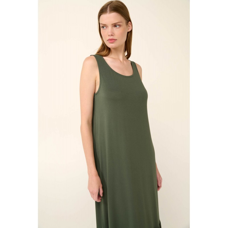 Μονόχρωμο Μακρύ Καλοκαιρινό Φόρεμα GREEN IVY (22512-GREEN IVY) Μονόχρωμο Μακρύ Καλοκαιρινό Φόρεμα GREEN IVY (22512-GREEN IVY)
