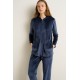 Γυναικεία Velvet Φόρμα με Κουκούα BLUE INDIGO (25115-BLUE INDIGO) Γυναικεία Velvet Φόρμα με Κουκούα BLUE INDIGO (25115-BLUE INDIGO)