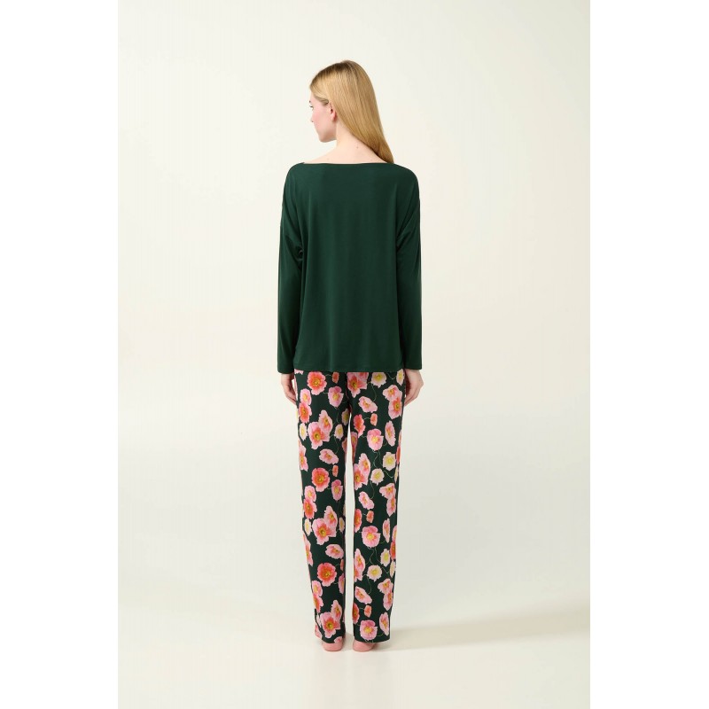 Χειμερινή Γυναικεία Πυτζάμα Micromodal GREEN TIMBER (23002-GREEN TIMBER)