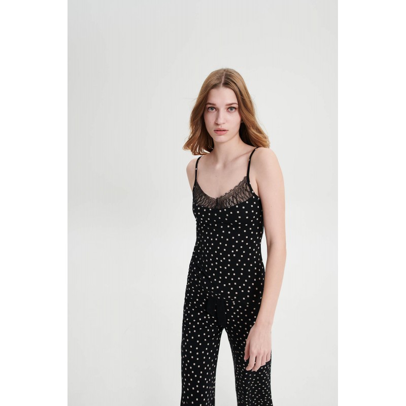 Εμπριμέ Παντελόνι BLACK (19095-BLACK) Εμπριμέ Παντελόνι BLACK (19095-BLACK)