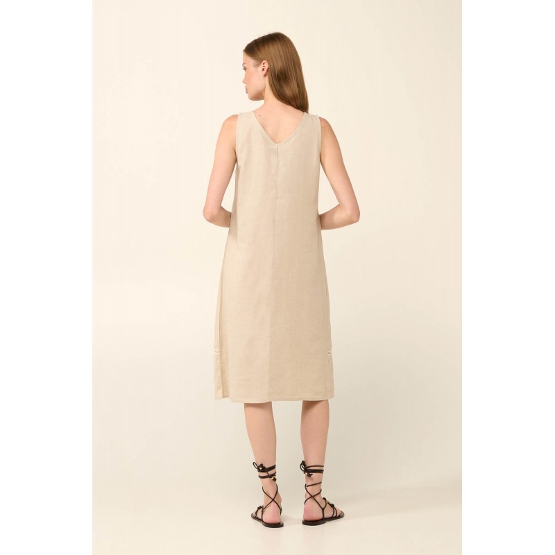 Αμάνικο Καλοκαιρινό Φόρεμα με Πιέτα BEIGE SKIN (22455-BEIGE SKIN) Αμάνικο Καλοκαιρινό Φόρεμα με Πιέτα BEIGE SKIN (22455-BEIGE SKIN)