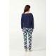Πυτζάμα Φούτερ με Patchwork Μοτίβο BLUE PATRIOT (21433-BLUE PATRIOT) Πυτζάμα Φούτερ με Patchwork Μοτίβο BLUE PATRIOT (21433-BLUE PATRIOT)