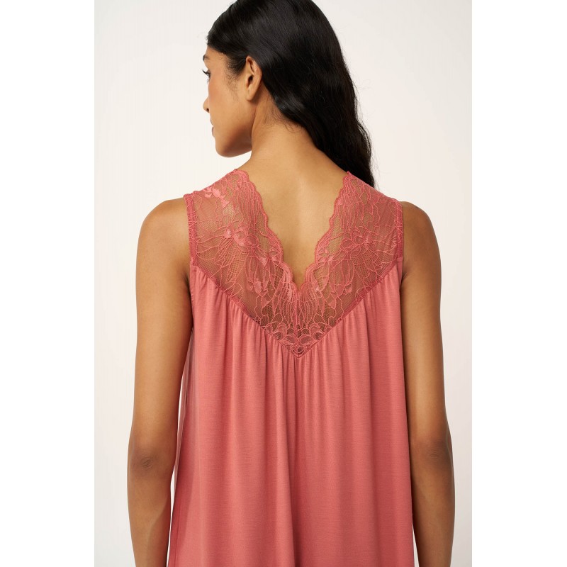 Micromodal Νυχτικό με Δαντέλα PINK CEDAR (24037-PINK CEDAR)