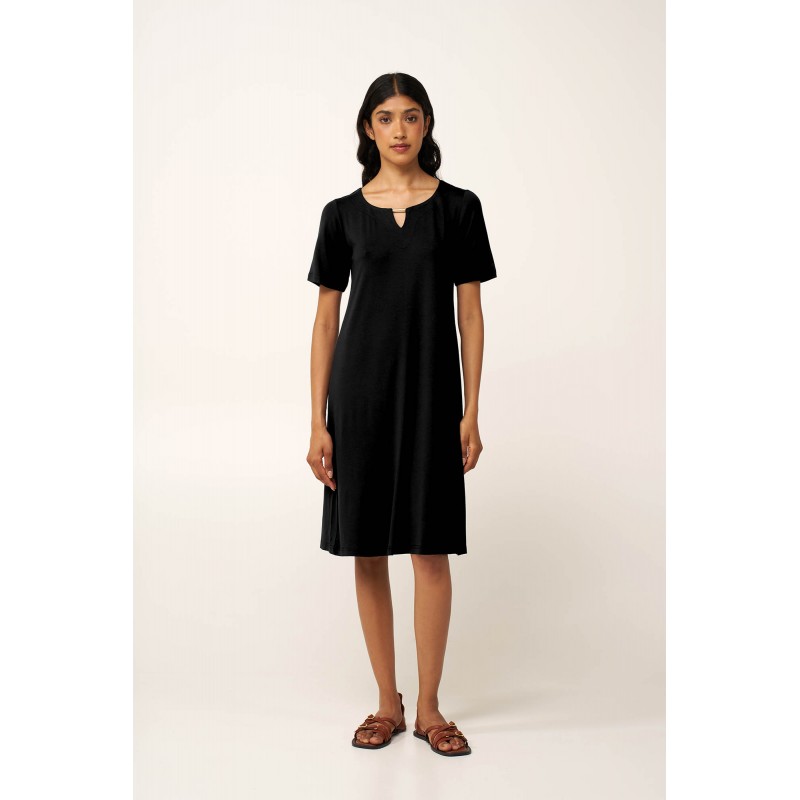 Γυναικείο Καλοκαιρινό Φόρεμα Viscose BLACK (24490-BLACK) Γυναικείο Καλοκαιρινό Φόρεμα Viscose BLACK (24490-BLACK)