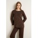Γυναικεία Πυτζάμα Micromodal με Φαρδιά Λαιμόκοψη BROWN MUSE (25049-BROWN MUSE)