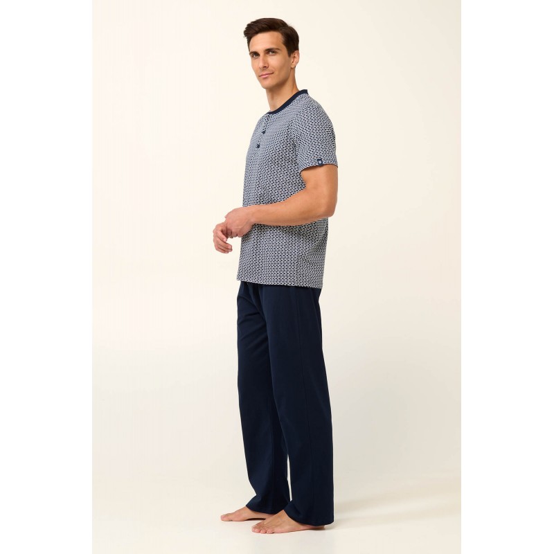 Βαμβακερό Ανδρικό Σετ Τριών Τεμαχιων BLUE (22671-BLUE) Βαμβακερό Ανδρικό Σετ Τριών Τεμαχιων BLUE (22671-BLUE)
