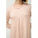 Βαμβακερό Φλοράλ Νυχτικό με Πιέτα PINK TAN (23335-PINK TAN)