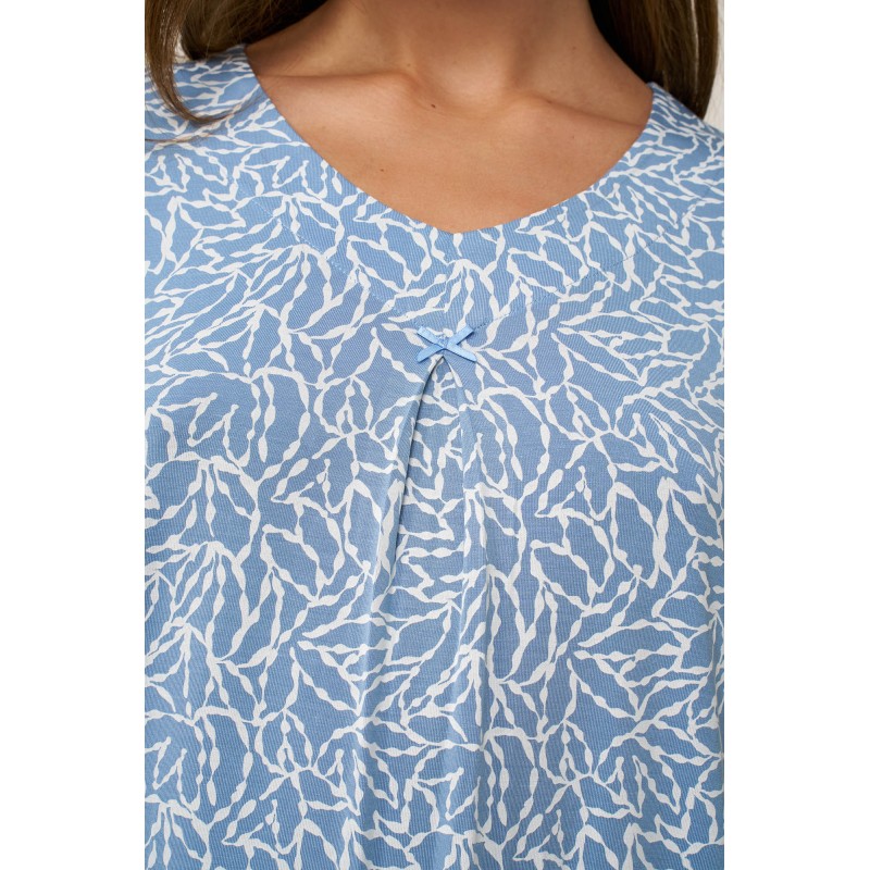 Micromodal Νυχτικό με Πιέτα BLUE RAIN (24093-BLUE RAIN)