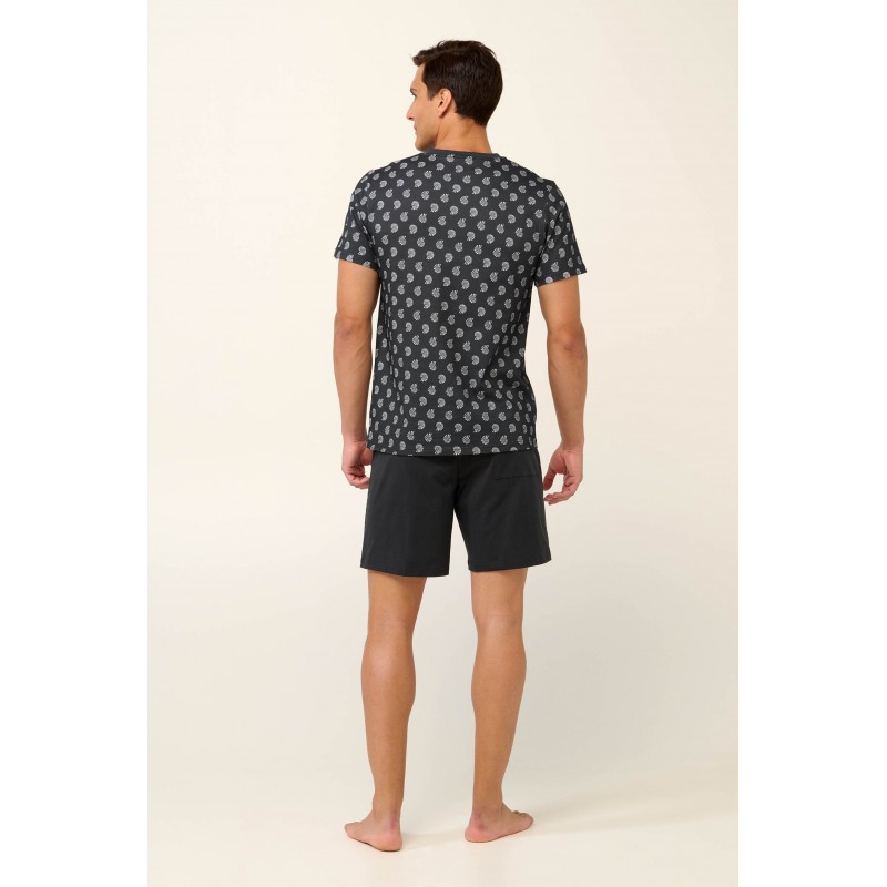 Βαμβακερή Ανδρική Πυτζάμα με V Λαιμόκοψη DARK GRAY (22601-DARK GRAY) Βαμβακερή Ανδρική Πυτζάμα με V Λαιμόκοψη DARK GRAY (22601-DARK GRAY)