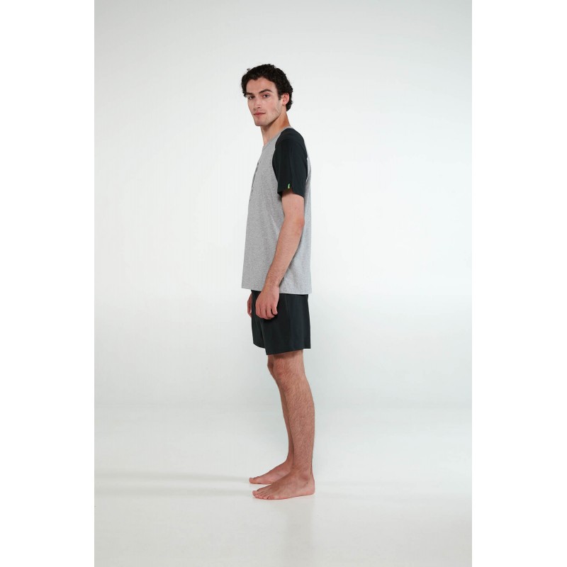 Πυτζάμα με Κοντό Μανίκι GRAY MELANGE (20614-GRAY MELANGE) Πυτζάμα με Κοντό Μανίκι GRAY MELANGE (20614-GRAY MELANGE)