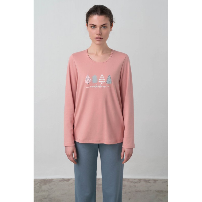 Πυτζάμα με Μακρύ Μανίκι PINK TAN (17596-PINK TAN) Πυτζάμα με Μακρύ Μανίκι PINK TAN (17596-PINK TAN)