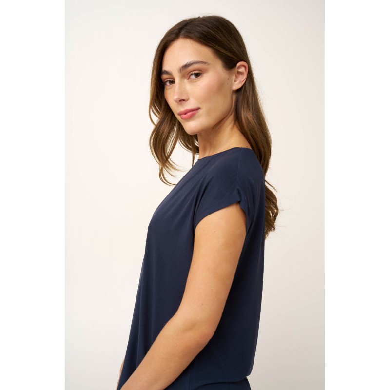 Γυναικεία Micromodal Πυτζάμα Κάπρι Παντελόνι BLUE BLAZER (24103-BLUE BLAZER)