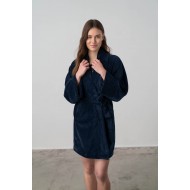 Μονόχρωμη Σταυρωτή Ρόμπα BLUE COSMO (17581-BLUE COSMO)