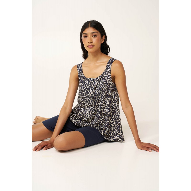 Γυναικεία Πυτζάμες Micromodal με Πατιλέτα BLUE BLAZER (24118-BLUE BLAZER)