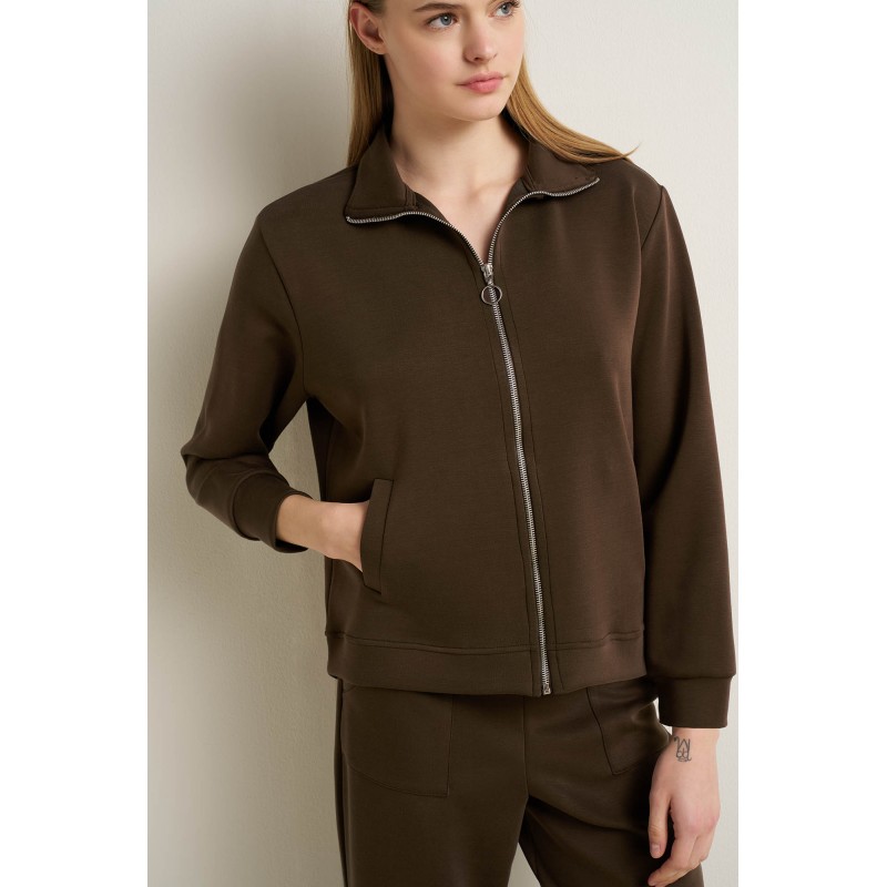 Γυναικείο Viscose Jacket με Φερμουάρ BROWN (25160-BROWN) Γυναικείο Viscose Jacket με Φερμουάρ BROWN (25160-BROWN)