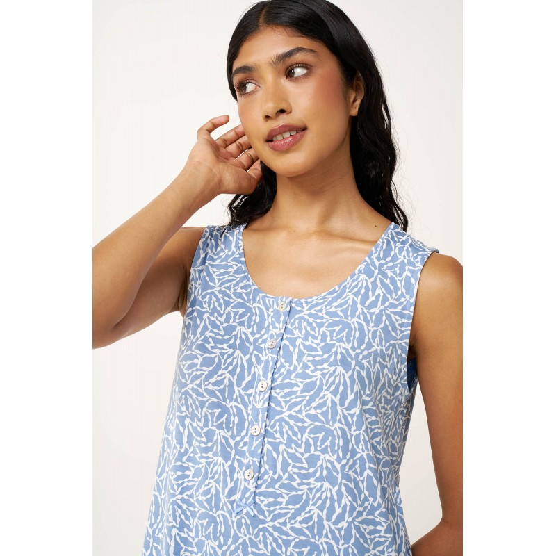 Micromodal Αμάνικο Νυχτικό με Πατιλέτα BLUE RAIN (24091-BLUE RAIN)