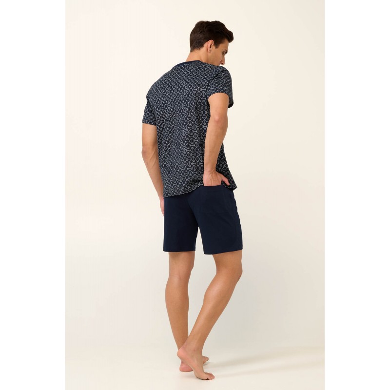 Βαμβακερή Ανδρική Πυτζάμα με Πατιλέτα BLUE (22683-BLUE) Βαμβακερή Ανδρική Πυτζάμα με Πατιλέτα BLUE (22683-BLUE)
