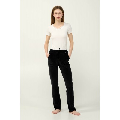 Γυναικείο Παντελόνι Velvet με Τσέπες BLACK (23165-BLACK)