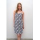 Φλοράλ Νυχτικό με Τιράντες BLUE CAPTAIN (16137-BLUE CAPTAIN)