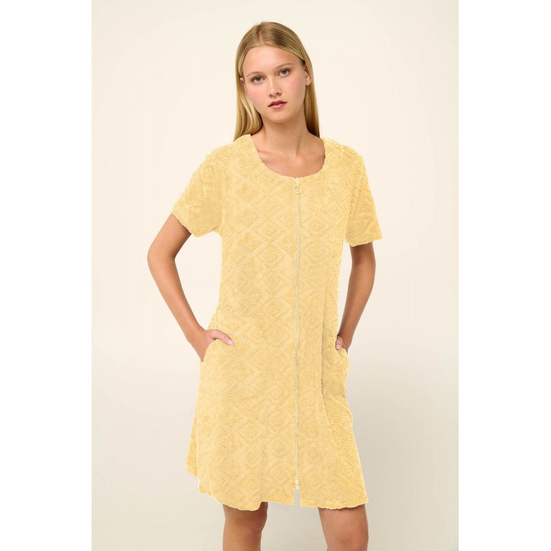 Μονόχρωμο Frottee Φόρεμα Θαλάσσης με Φερμουάρ YELLOW BANANA (22534-YELLOW BANANA) Μονόχρωμο Frottee Φόρεμα Θαλάσσης με Φερμουάρ YELLOW BANANA (22534-YELLOW BANANA)