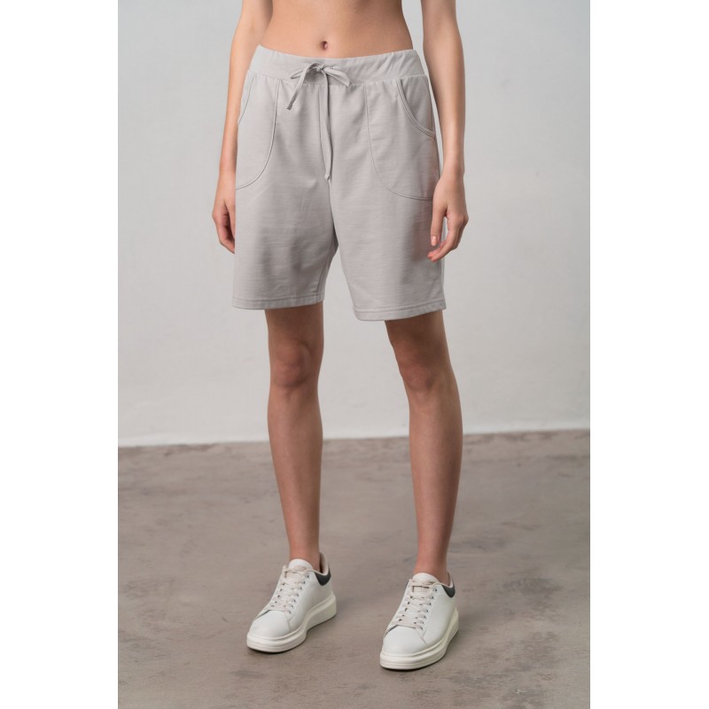 Μονόχρωμο Κοντό Παντελόνι GRAY SILVER (70050-GRAY SILVER)