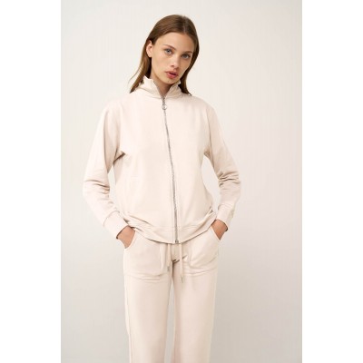 Γυναικεία Ζακέτα Φούτερ με Φερμουάρ PINK PARCHMENT (24830-PINK PARCHMENT)