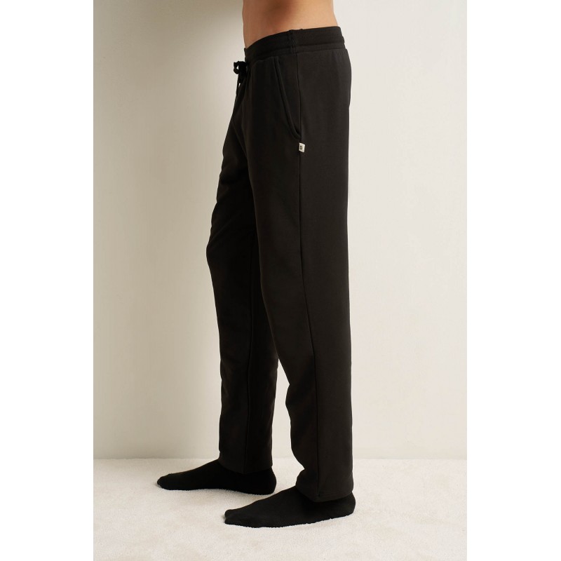 Ανδρικό Βαμβακερό Φούτερ Παντελόνι BLACK (25184-BLACK)