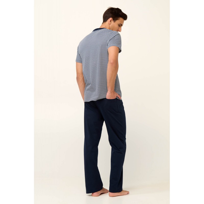 Βαμβακερό Ανδρικό Σετ Τριών Τεμαχιων BLUE (22671-BLUE) Βαμβακερό Ανδρικό Σετ Τριών Τεμαχιων BLUE (22671-BLUE)
