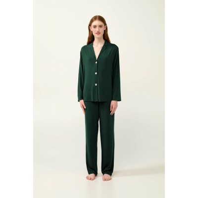 Κουμπωτή Γυναικεία Πυτζάμα Micromodal GREEN TIMBER (23121-GREEN TIMBER)