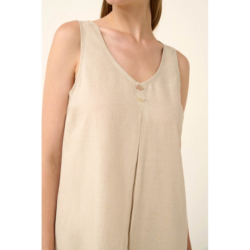 Αμάνικο Καλοκαιρινό Φόρεμα με Πιέτα BEIGE SKIN (22455-BEIGE SKIN) Αμάνικο Καλοκαιρινό Φόρεμα με Πιέτα BEIGE SKIN (22455-BEIGE SKIN)