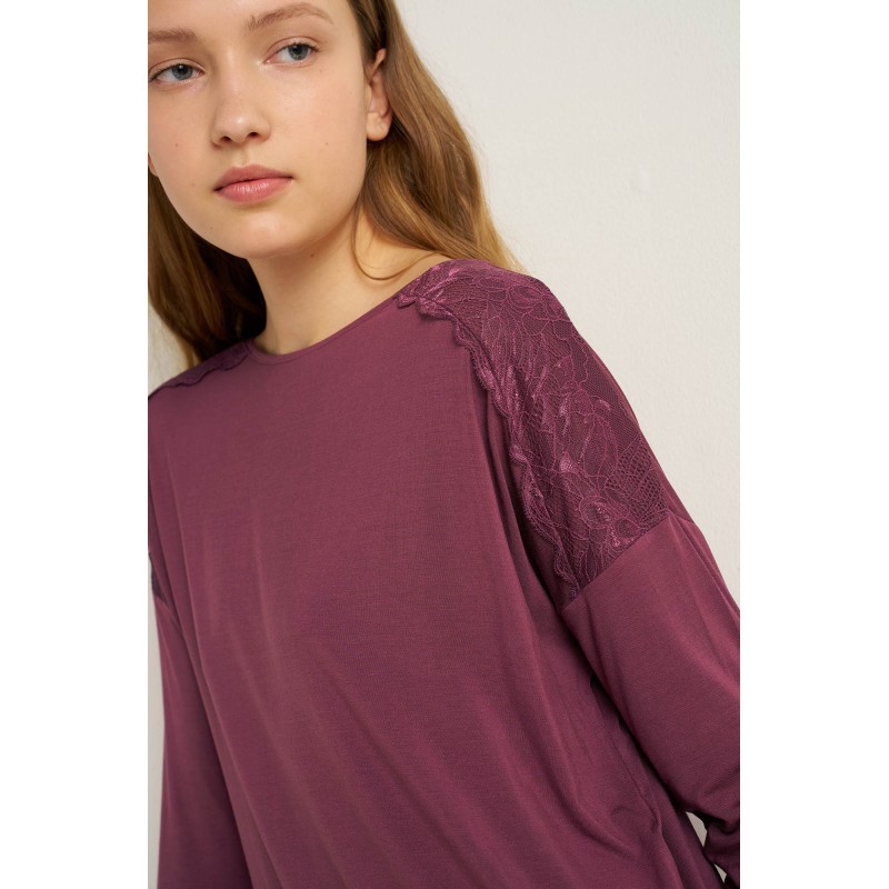Γυναικεία Micromodal Πυτζάμα με Μανσέτες MAUVE MISTY (25069-MAUVE MISTY) Γυναικεία Micromodal Πυτζάμα με Μανσέτες MAUVE MISTY (25069-MAUVE MISTY)