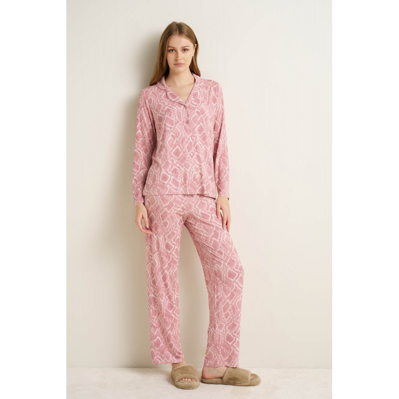 Γυναικεία Κουμπωτή Πυτζάμα Micromodal PINK ZEPHYR (25035-PINK ZEPHYR)