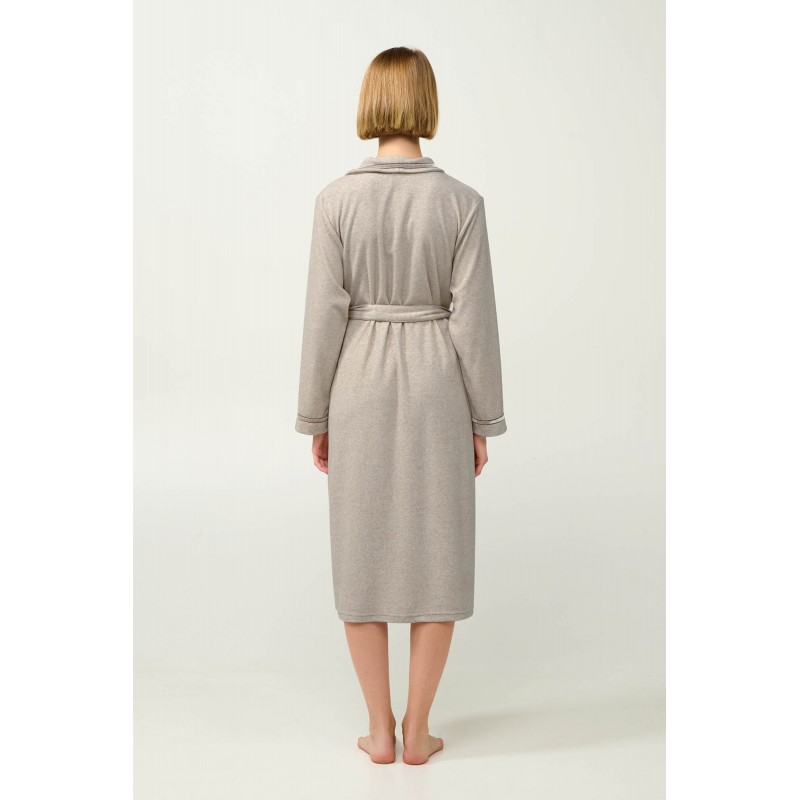 Γυναικεία Σταυρωτή Frottee Ρόμπα BEIGE MELANGE (23150-BEIGE MELANGE)