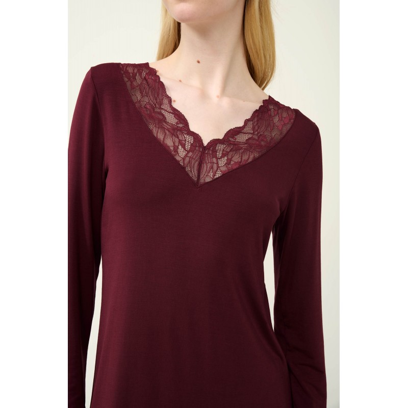Νυχτικό Micromodal με Δαντέλα RED WINDSOR (23823-RED WINDSOR) Νυχτικό Micromodal με Δαντέλα RED WINDSOR (23823-RED WINDSOR)