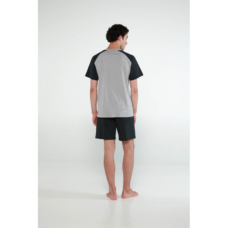 Πυτζάμα με Κοντό Μανίκι GRAY MELANGE (20614-GRAY MELANGE) Πυτζάμα με Κοντό Μανίκι GRAY MELANGE (20614-GRAY MELANGE)