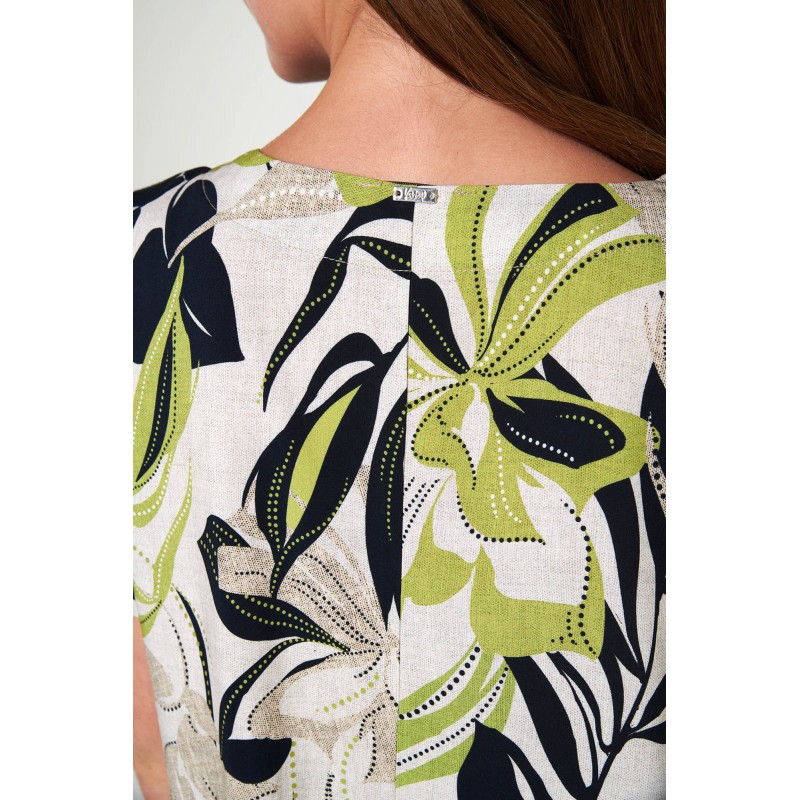 Φόρεμα με Κοντό Μανίκι BEIGE SOLEIL (20413-BEIGE SOLEIL)