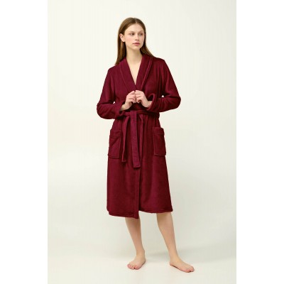 Μακριά Γυναικεία Σταυρωτή Ρόμπα RED PORTO (23361-RED PORTO)