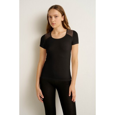 Κοντομάνικο Γυναικείο Micromodal Φανελάκι BLACK (25153-BLACK)