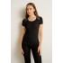Κοντομάνικο Γυναικείο Micromodal Φανελάκι BLACK (25153-BLACK)