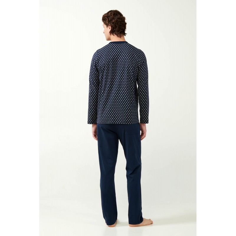 Ανδρικές Πυτζάμες από Βαμβάκι BLUE (21688-BLUE)