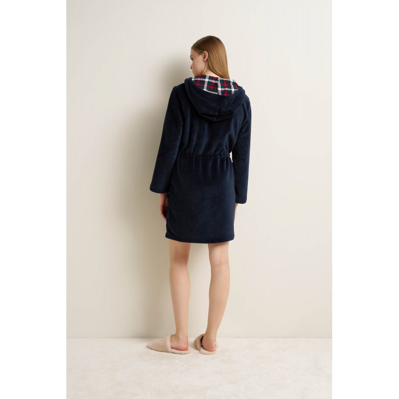 Γυναικεία Fleece Ρόμπα με Φερμουάρ BLUE (25609-BLUE)