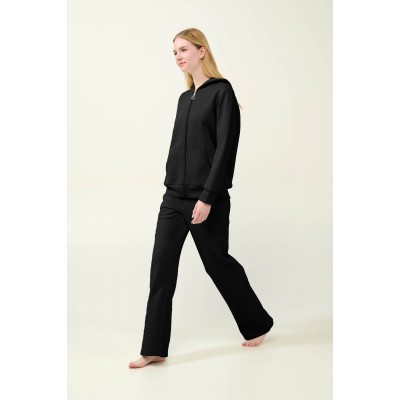 Γυναικεία Φούτερ Φόρμα με Φερμουάρ BLACK (23143-BLACK)