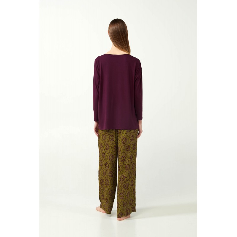 Πυτζαμα Viscose με Φλοράλ Μοτίβο VIOLET (21110-VIOLET) Πυτζαμα Viscose με Φλοράλ Μοτίβο VIOLET (21110-VIOLET)