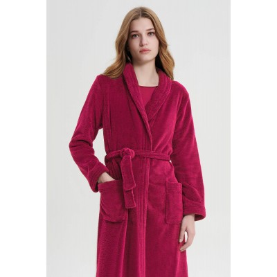 Μακριά Σταυρωτή Ρόμπα FUCHSIA BERRY (19216-FUCHSIA BERRY)