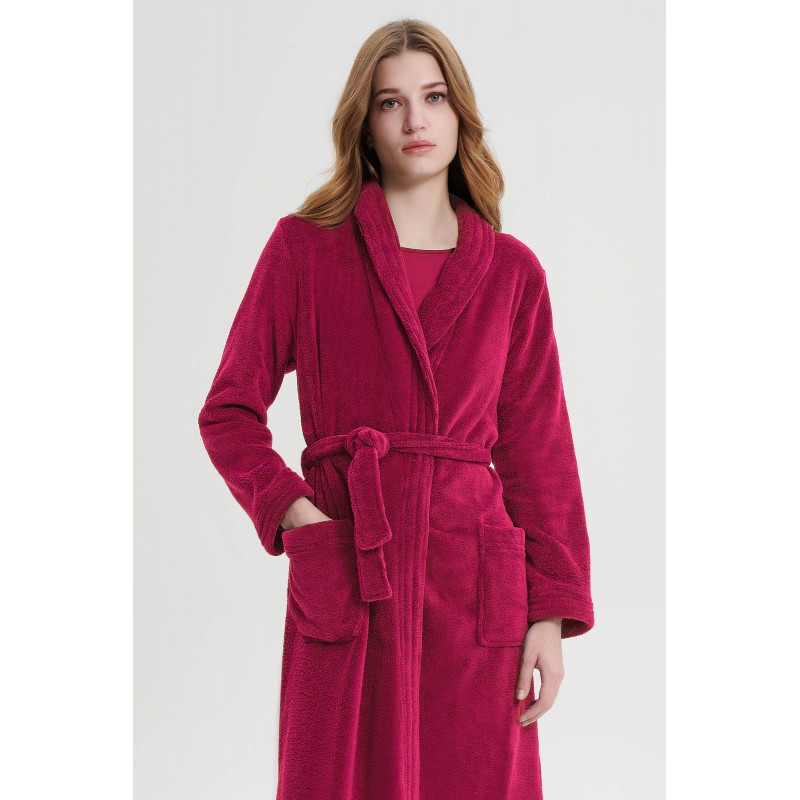 Μακριά Σταυρωτή Ρόμπα FUCHSIA BERRY (19216-FUCHSIA BERRY)