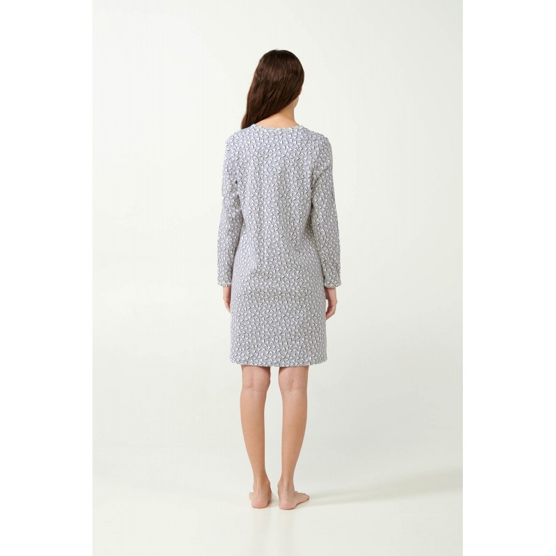 Interlock Νυχτικό με Πατιλέτα LIGHT GRAY (21451-LIGHT GRAY)