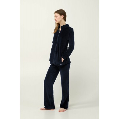 Γυναικεία Velvet Φόρμα με Φερμουάρ BLUE BLAZER (23160-BLUE BLAZER)