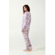 Πυτζάμα Interlock με Fleece Μανσέτες LAVENDER SWEET (21302-LAVENDER SWEET)