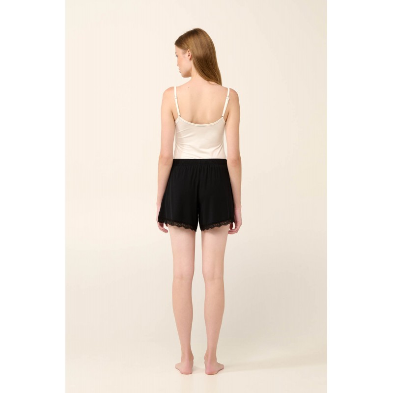 Micromodal Cheeky Σορτσάκι με Δαντέλα BLACK (22805-BLACK)